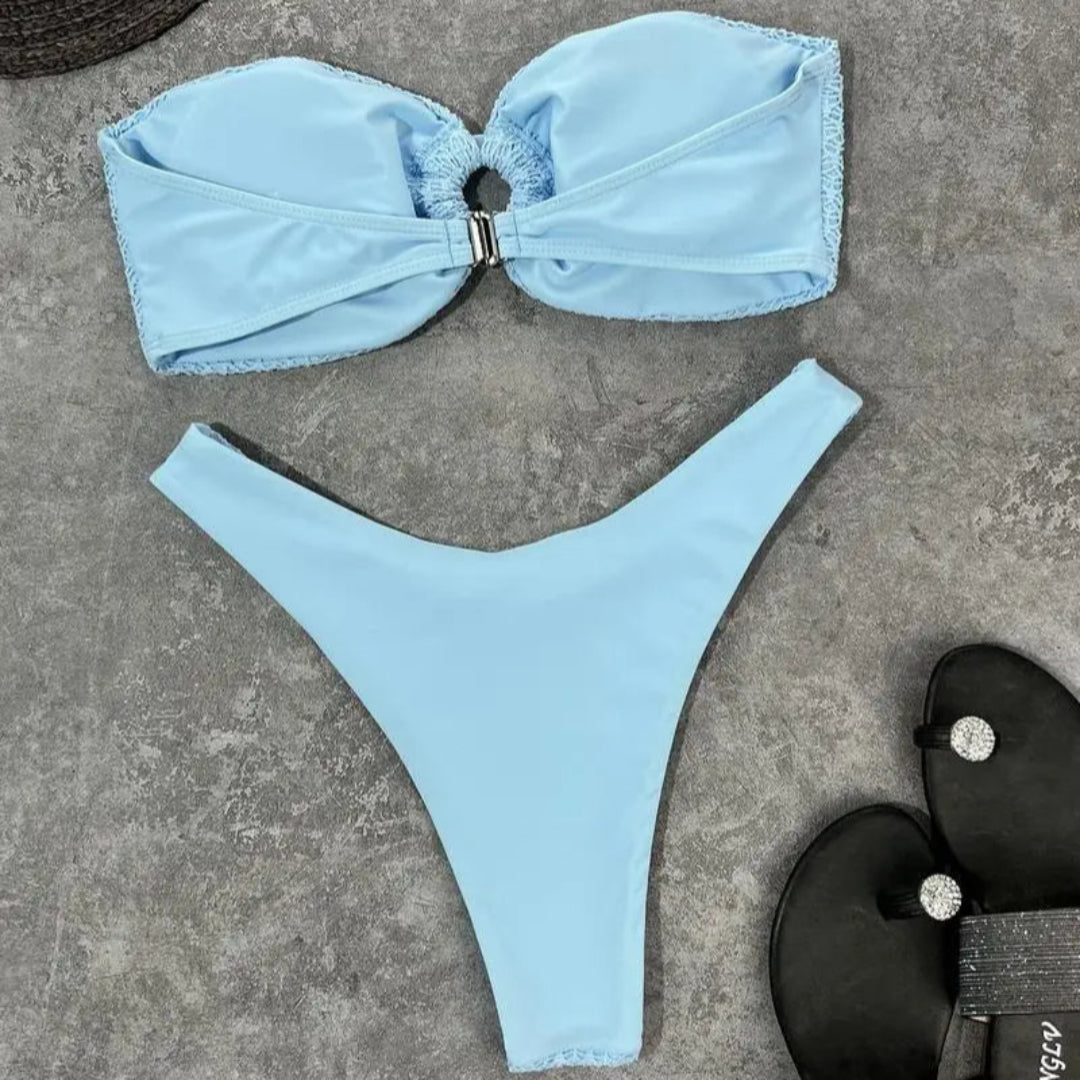 Ensemble de bikini ylva - sans bretelles et en feu