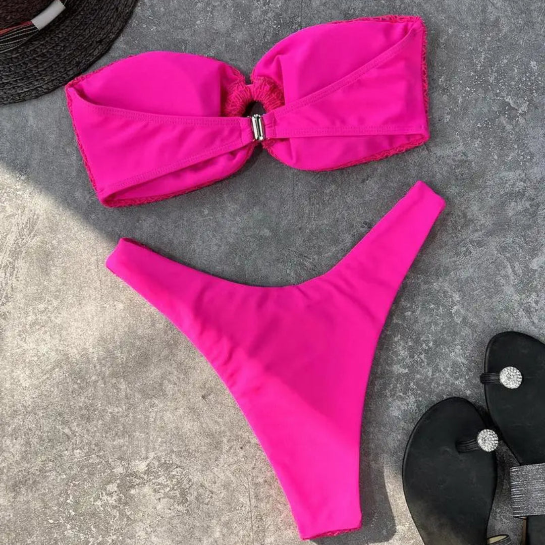 Ensemble de bikini ylva - sans bretelles et en feu