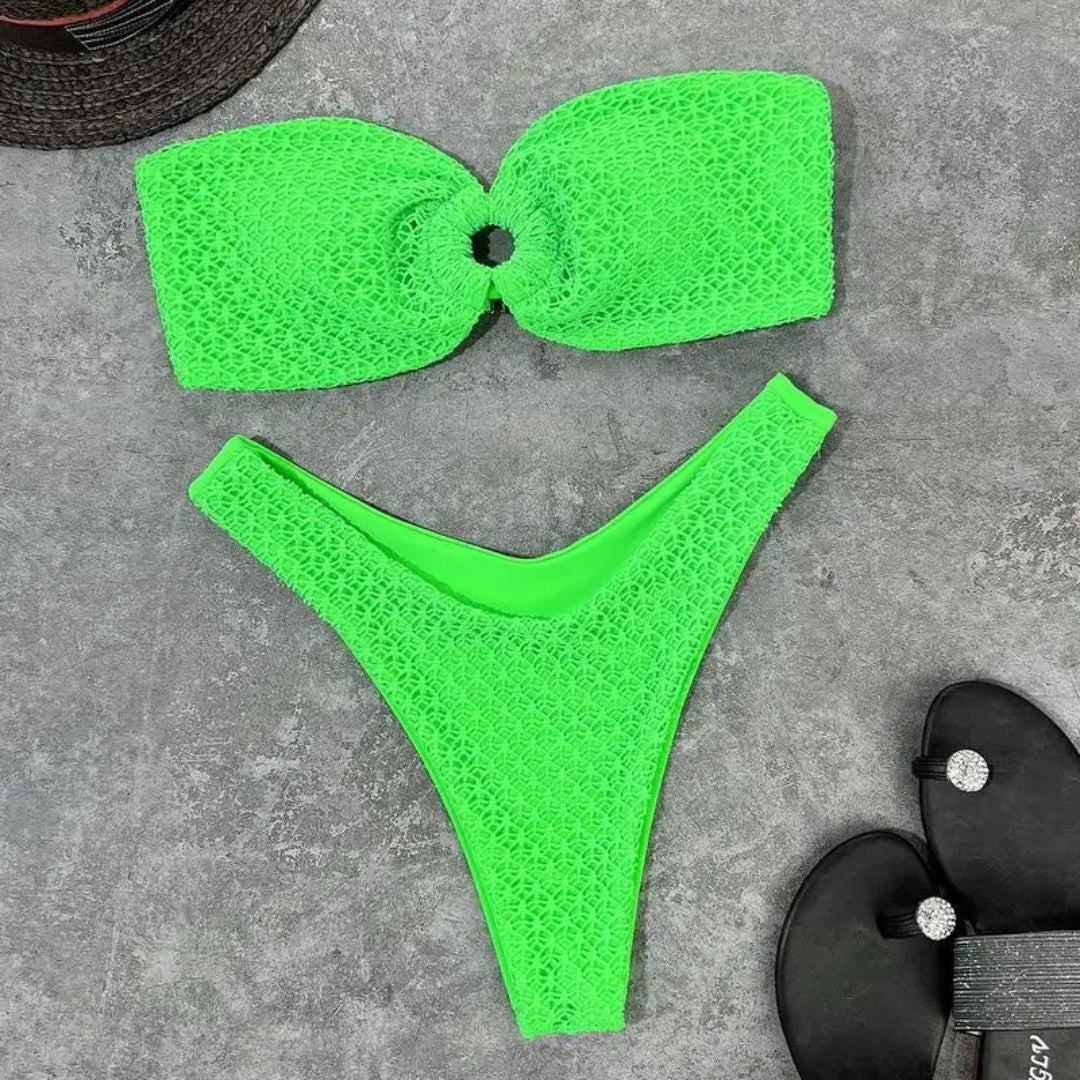 Ensemble de bikini ylva - sans bretelles et en feu