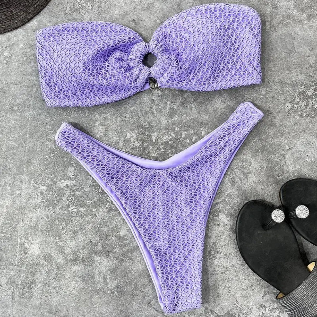 Ensemble de bikini ylva - sans bretelles et en feu