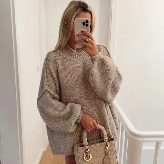ELARATRUI - Pull de dames surdimensionné à la mode pour un look élégant et confortable