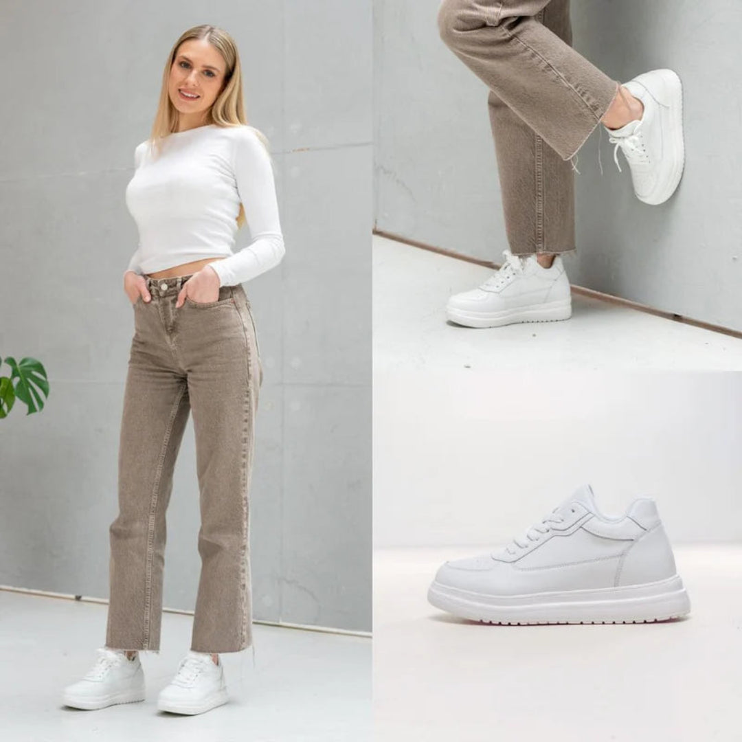 WHITE HEIGHT SNEAKER – unisex lifter voor elke zomerscene