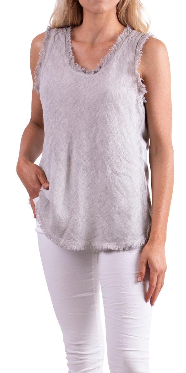 Nova – Luxe linnen tanktop voor moeiteloze elegantie