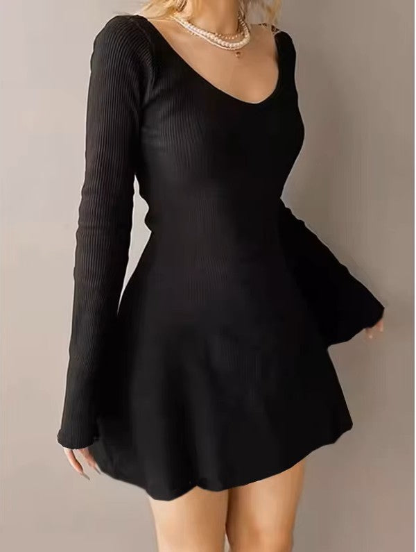 Selvina – Elegante Mini Dress met Lange Mouwen