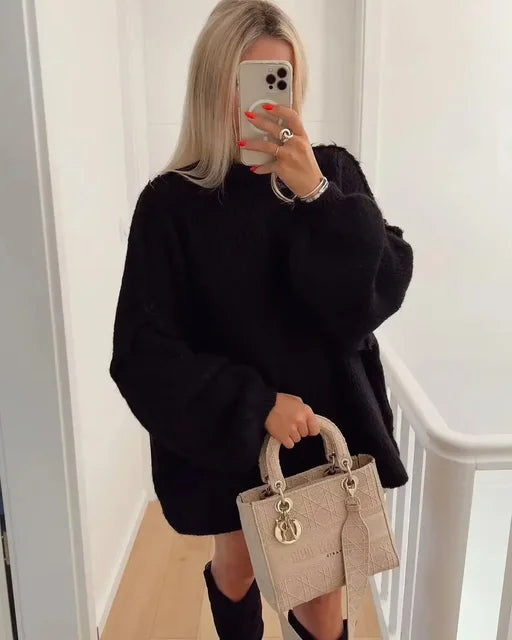 ELARATRUI - Pull de dames surdimensionné à la mode pour un look élégant et confortable