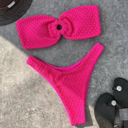 Ensemble de bikini ylva - sans bretelles et en feu