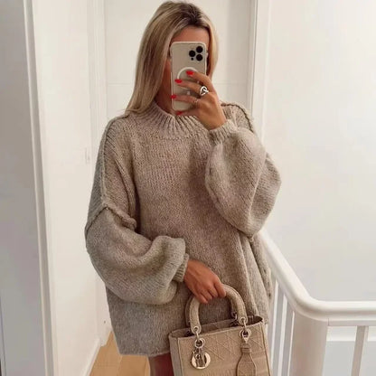 ELARATRUI - Pull de dames surdimensionné à la mode pour un look élégant et confortable
