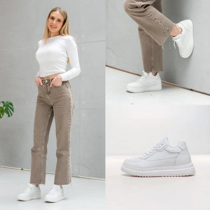 WHITE HEIGHT SNEAKER – unisex lifter voor elke zomerscene