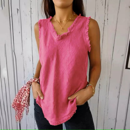 Nova – Luxe linnen tanktop voor moeiteloze elegantie