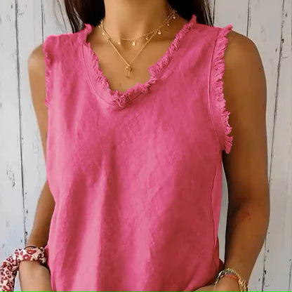 Nova – Luxe linnen tanktop voor moeiteloze elegantie