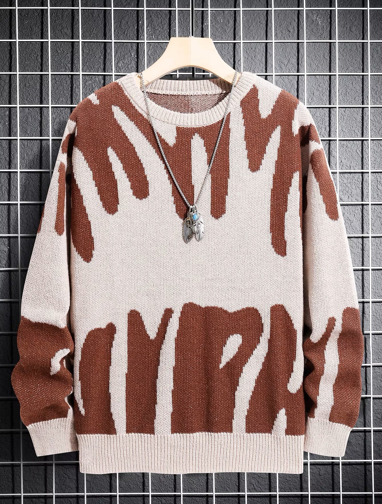 Léonie – The Boyfriend Sweater met Stijlvol Jacquardpatroon