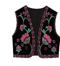 Sienna – Geborduurde Bloemen Gilet voor een Vleugje Bohemian Chic